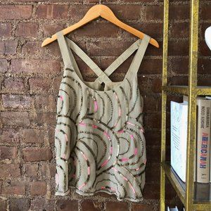 Free People Sequin Tank Top, Size S